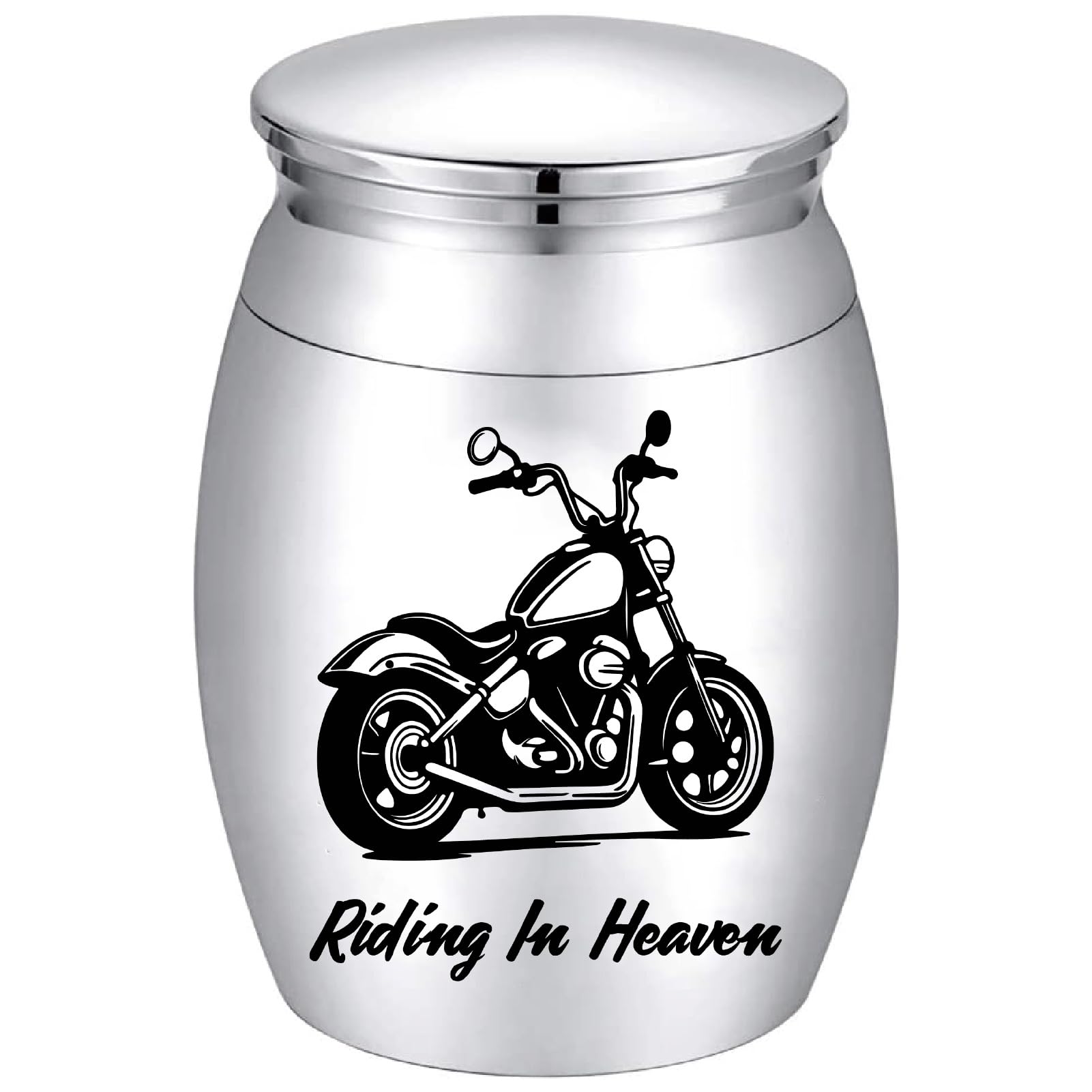 CREATCABIN Motor Bike Urn Small Cremation Urns Alloy Column Riding In Heaven Mini Keepsake Preserve Memorial Ashes Funeral Container Jar Holder for Human Ashes Commemorative Decorative 1.57 x 1.18in
