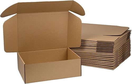 Cajas de envío de 12 x 9 x 4 pulgadas, cajas de cartón corrugado marrón para pequeñas empresas, paquete de 20