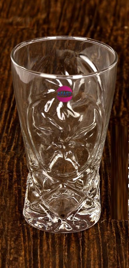 Image of Afast Multipurpose Designer Look Transparent Glass Set of 4 No sk19678, 330 Ml, Clear