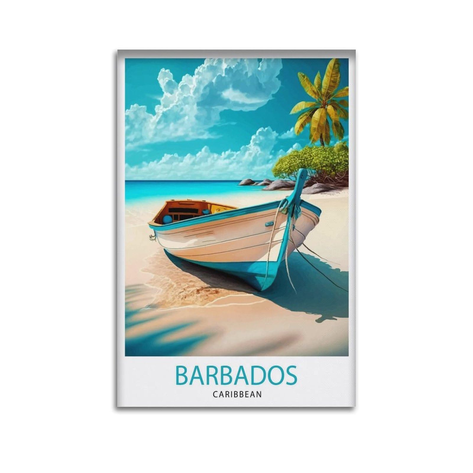 xiaoxiaoshen Barbados Travel Caribbean_7 Canvas Poster Wall Art Prints Room Aesthetic Murals Bedroom And Living Decorations 24x36inch(60x90cm)