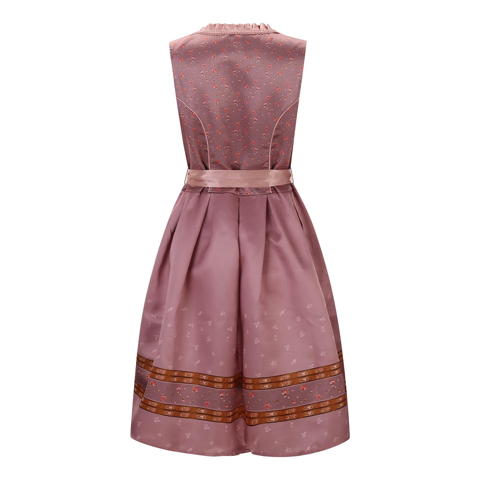 Didadihu Dirndlkleid 2 Teilig Damen Dirndl Midi Trachtenkleid Mit Schürze Oktoberfest Trachten Outfit Damen Dirndl Kleid Trachtenmode
