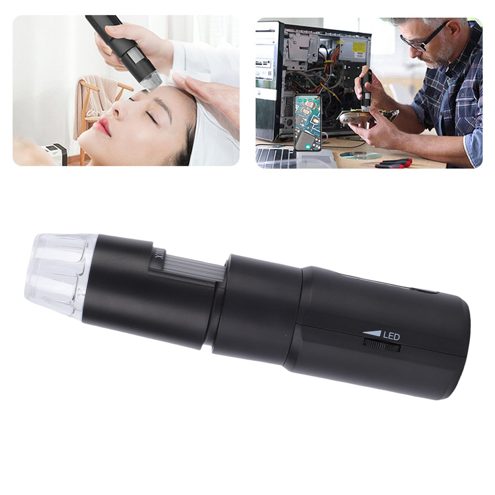 Microscope Numérique 1000X avec Fonction WiFi, pour Inspection, Observation