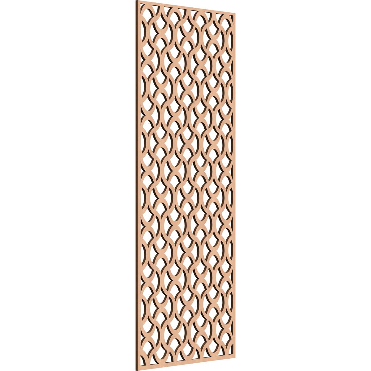 Resort Decorative Pierced Fretwork Wood Wall Panels, 23 3/8"W x 59 3/8"H x 3/8"T, Alder