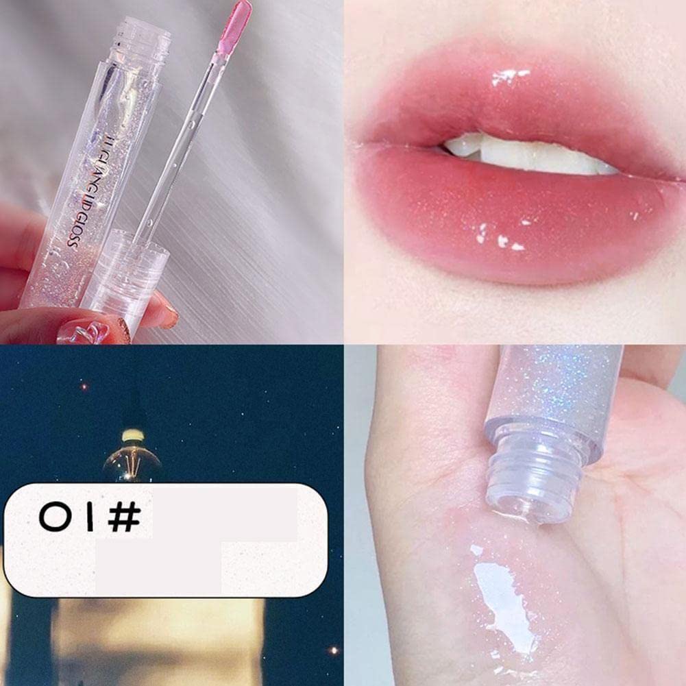 Amazon | 高光沢口紅グリッター液体リップグロスふっくら持続リップ