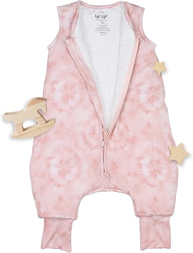 Miniatura 5 de Nyte Nyte Baby Saco de dormir de bambú beige con pies, saco de dormir para bebé de 12 a 18 meses, saco de dormir para niños pequeños para caminar