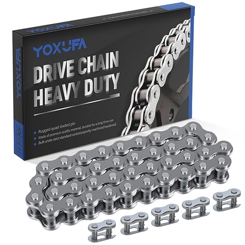 YOXUFA Cadena de eje de arranque delantero de 420 eslabones de 42 L, eslabones maestros estándar para Coleman BT200X CT200U Trail 200 CT200U-EX Baja
