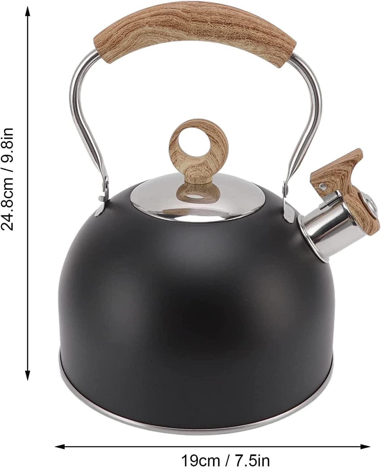 Czajnik do Herbaty 2.5L Gwizdający Czajnik Do Herbaty Czajnik Ze Stali Nierdzewnej Z Uchwytem Zapobiegającym Nagrzewaniu Do Kuchenki Indukcyjnej Gazowej Top Water Coffee Czajnik do Gotowania Wody (Co