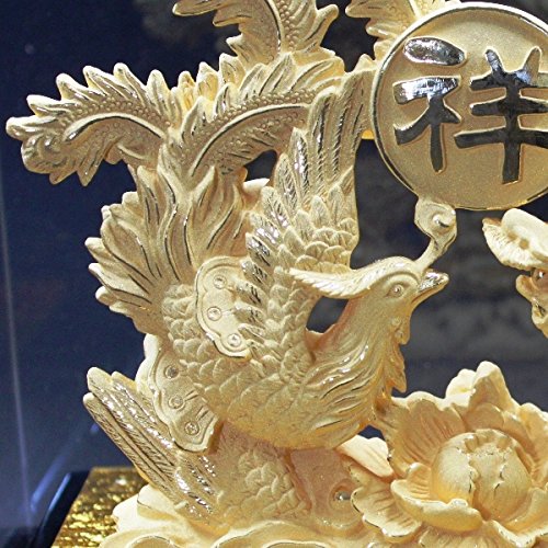 Amazon.co.jp: 銅箔金メッキ製 開運龍鳳（龍鳳呈祥）（ケース付