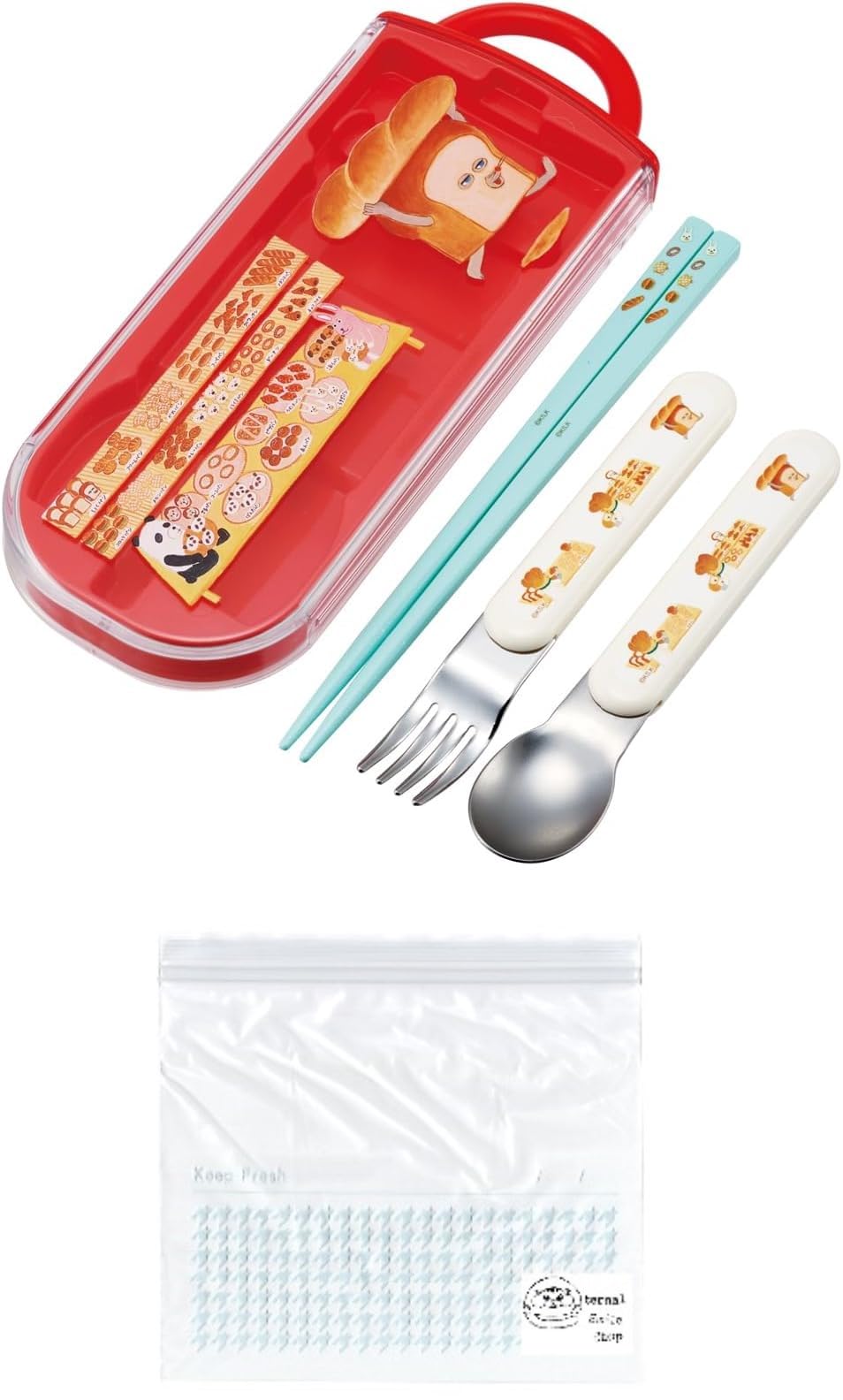 Amazon | パンどろぼう トリオセット 箸 スプーン フォーク 弁当 はし