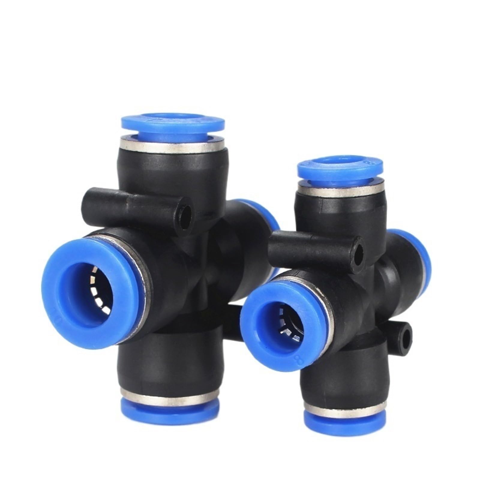 Wtukmo 2pcs Quick coupling of pneumatic pipe fittings4-12mm Pipe Hose Connector Quick Release Air Push In Pneumatic Fittings(PZA 10MM)