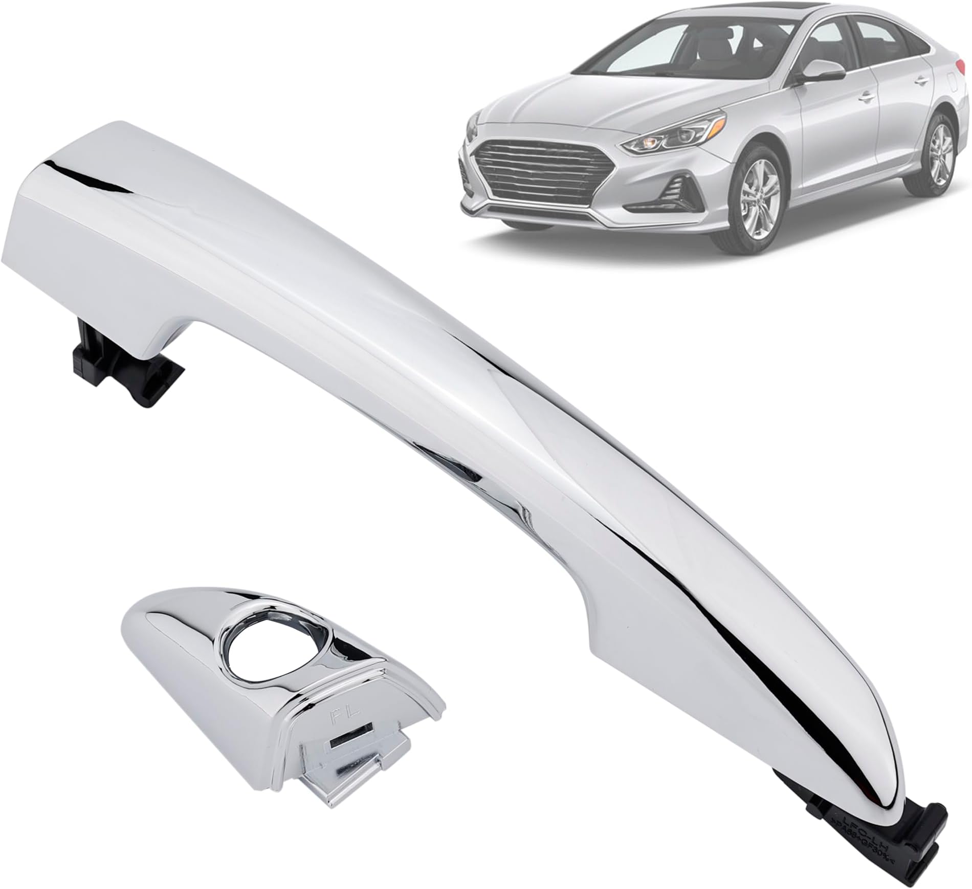 Amazon.com: Exterior Outer Chrome Door Handle Rear Driver/Passenger ...