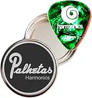 Kit 5 Palhetas Harmonics 1,20mm X heavy + Porta Palheta Lata