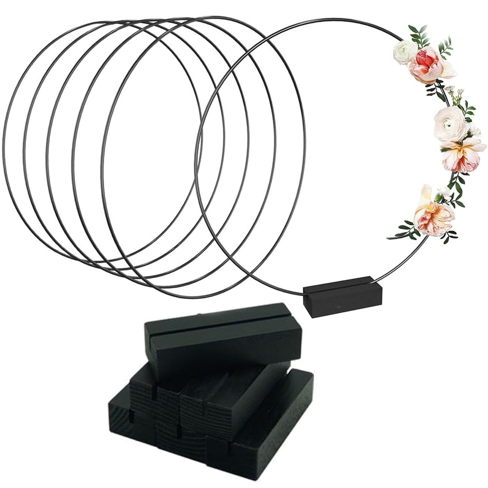 Guirlande de couronnes d'anneaux pour fabriquer une suspension murale fleurie