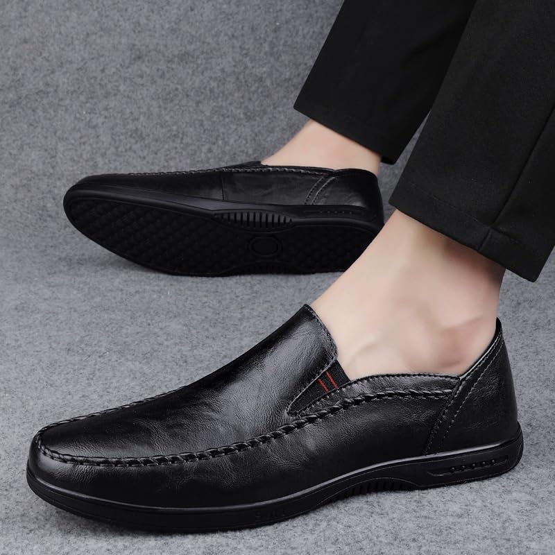 Men's Classic Retro Casual Dress Shoes Mens Formal Business Wedding Derby Shoes Slip-on Loafers for Men2