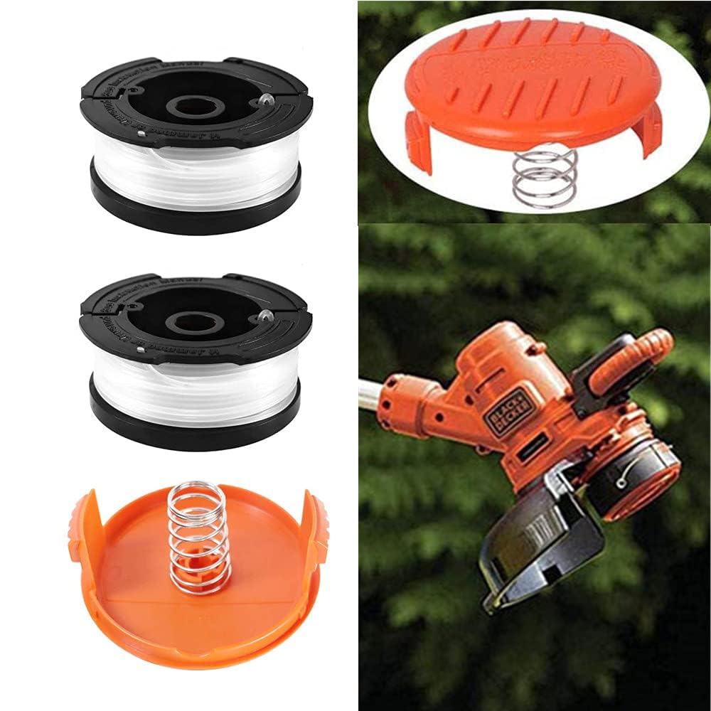 Bobine Filo Ricambio Per Decespugliatore Black & Decker - 6 Pezzi Con Molla E Copertura Ø1.65mm - Foto 2