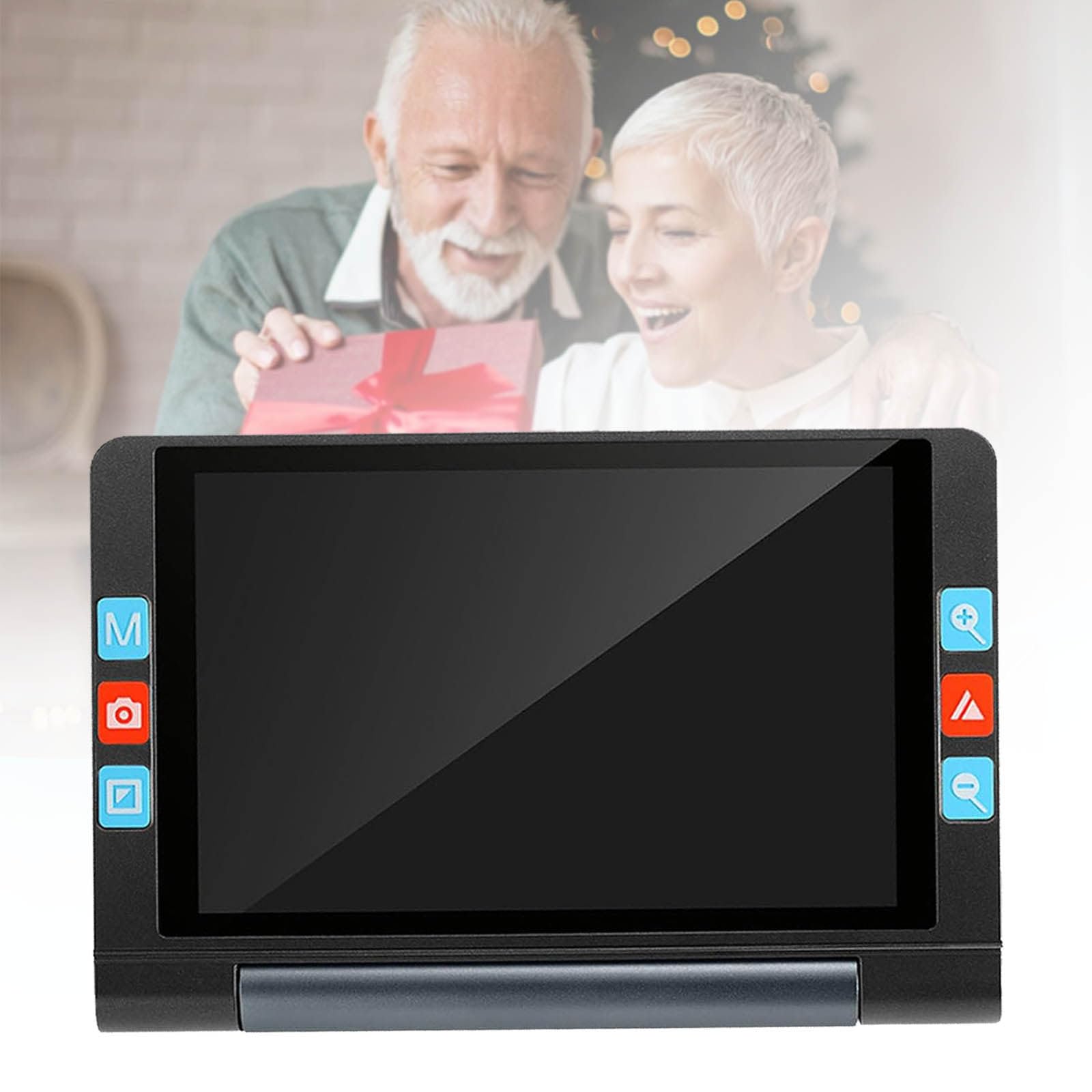 Lupa de vídeo Digital portátil de 20 aumentos, Ayuda electrónica de Lectura de 8 Pulgadas, lupas de 6400 mAh, Lente de cámara de 13 MP de lejos y de Cerca con Enfoque automático,Black