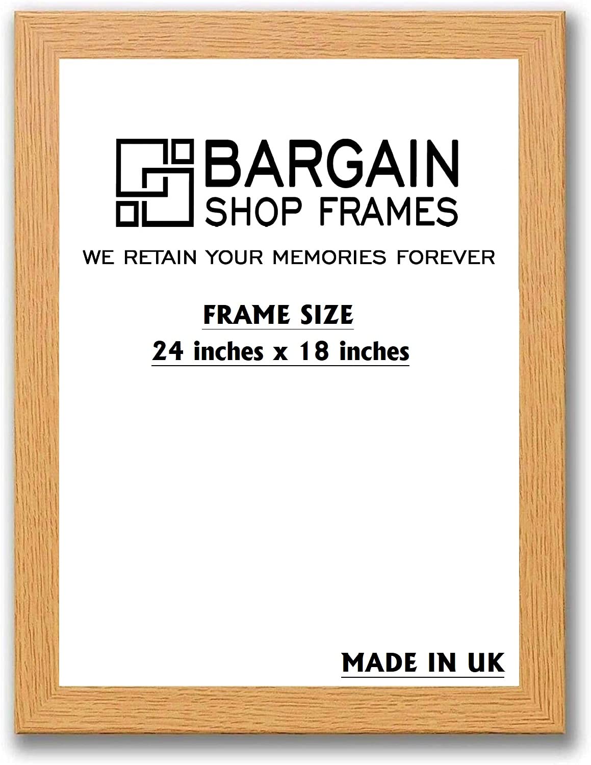 Bargain Shop Az Oak Wooden Effect Picture Photo Poster Frames (24" X 18" (609.6Mm X 457.2Mm))