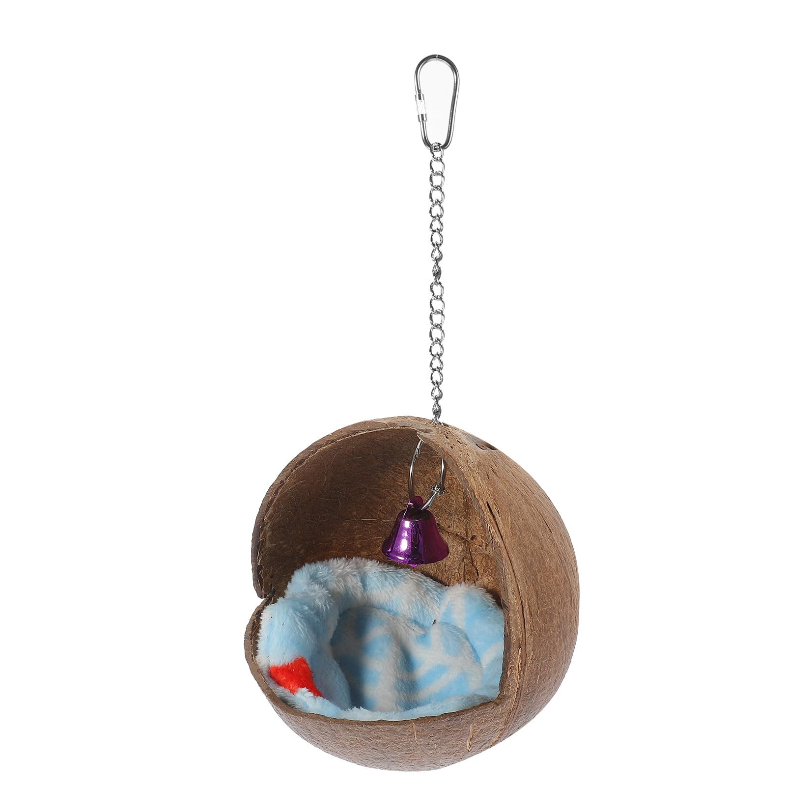 Casa Natural para Loros Nido Colgante y Campana, Cama para Pájaros para Jaula, Adecuado para Descanso de Agapornis y Periquitos Color Aleatorio