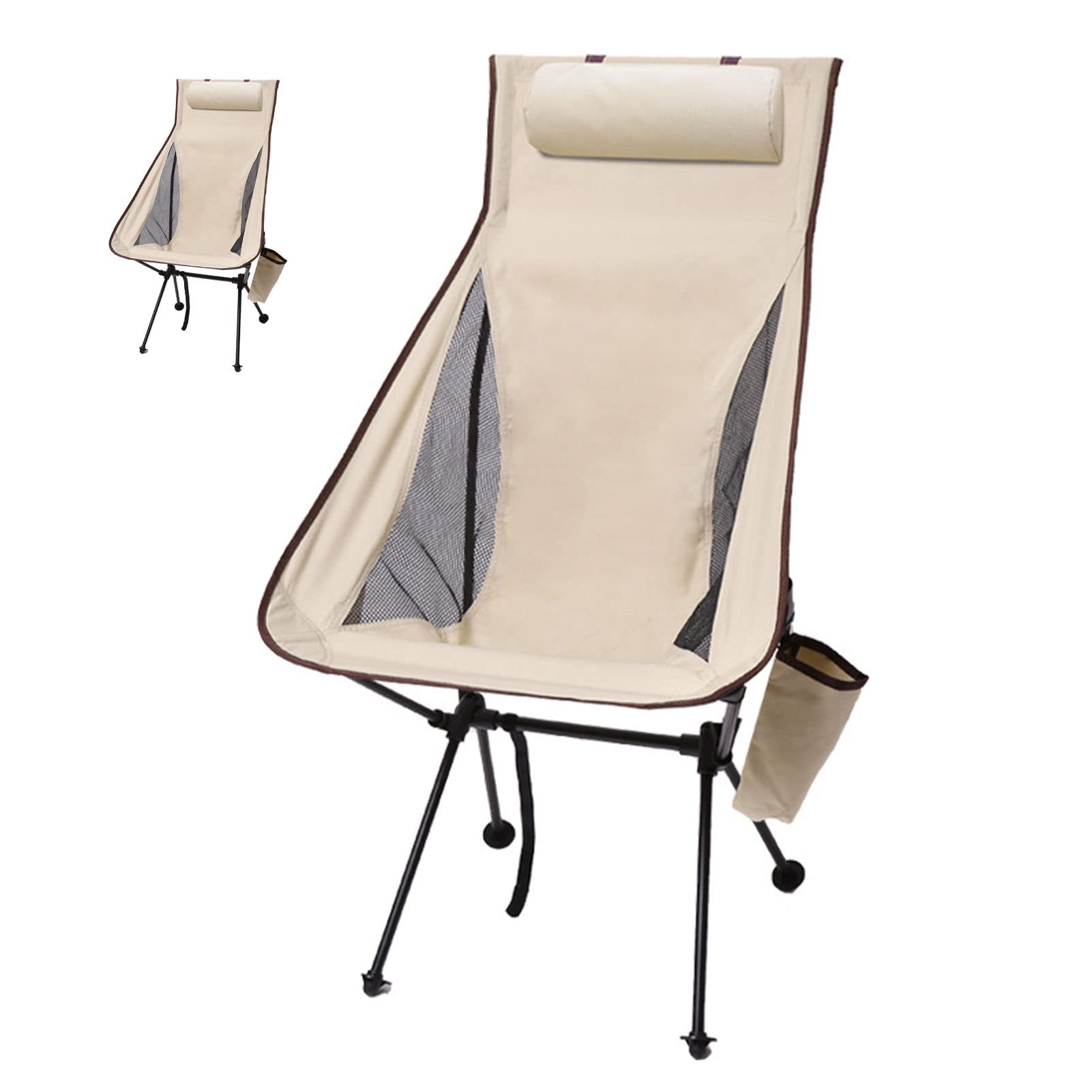 Chaise de camping portable en tissu Oxford pour randonnée et pêche