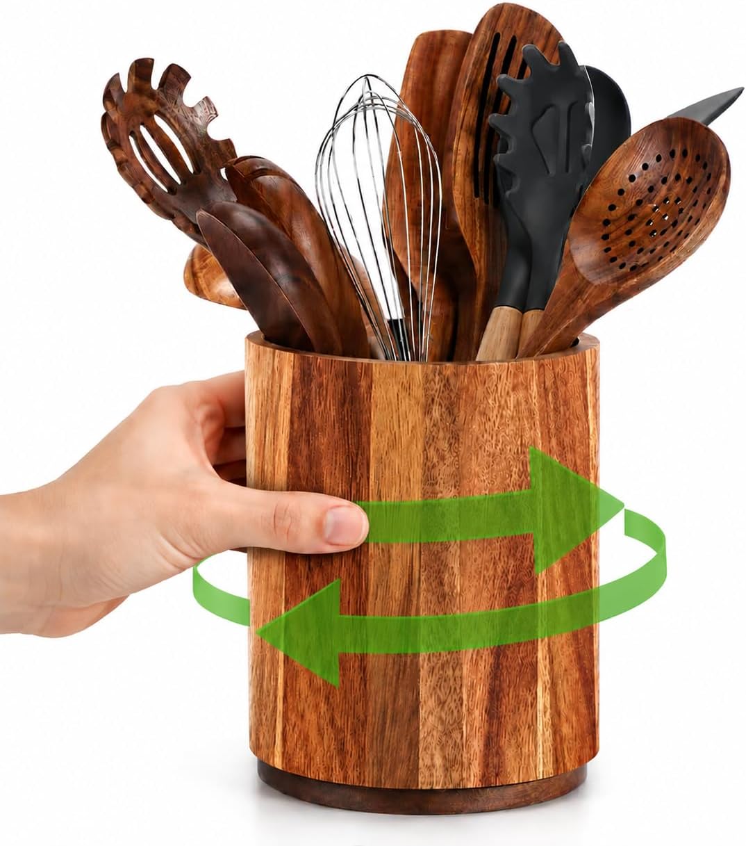 Utensil Holder 360° Rotating Kitchen Utensil Organizer