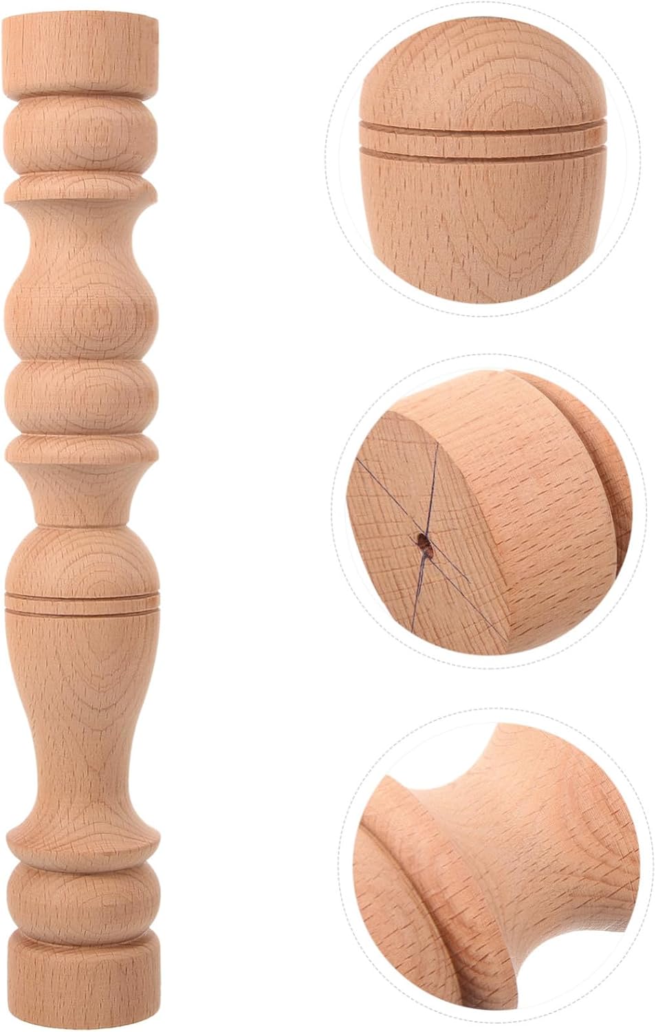 Carved Solid Wood Roman Column Post for Cabinet Decoration and Furniture Accessories Unfinished Design for Versatile Use