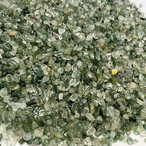 50 g di Quarzo Verde Naturale, Ghiaia rutilata, Cristallo, Adatto for la Decorazione di acquari, Pietra Naturale Raccolta domiciliare