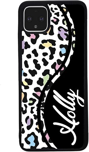 Miniatura 3 de Colorful Leopard Cheetah Animal Skin Personalized Black Rubber Phone Case Compatible With Google Pixel 10, 10 Pro, 10 Pro XL, 9a, 9 Pro, Pixel 9,
