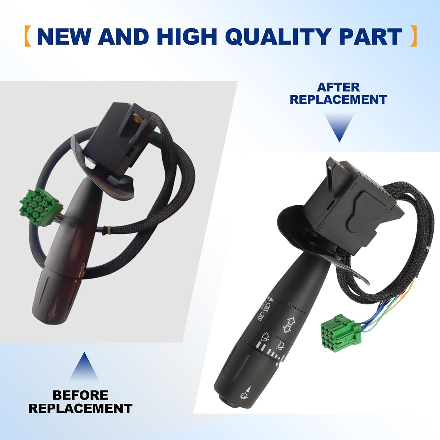 P276221 P271067 Turn Signal Multifunction Switch 8-Wire for Peterbilt 379 389, for Kenworth T680 T880 Replace P27-6221, TRW480791 |Turn Signal Control | Ligit Control | Wiper Control