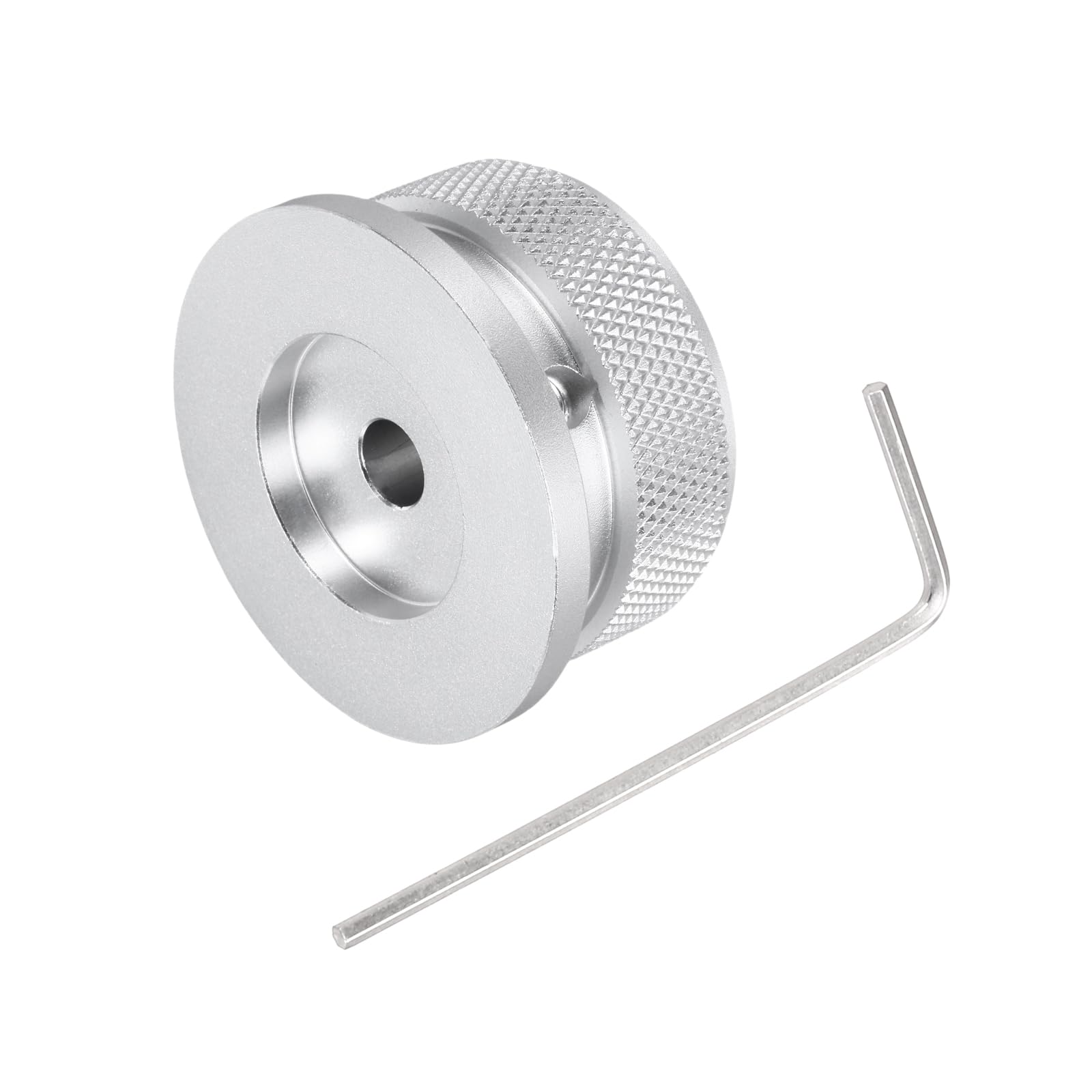 sourcing map 1PCS Guitar Knobs Metal, Volume Tone Control Dome Knobs 6 x 38 x 20 mm Potentiometer Knobs with Wrench for Electric Guitar Bass, Silver