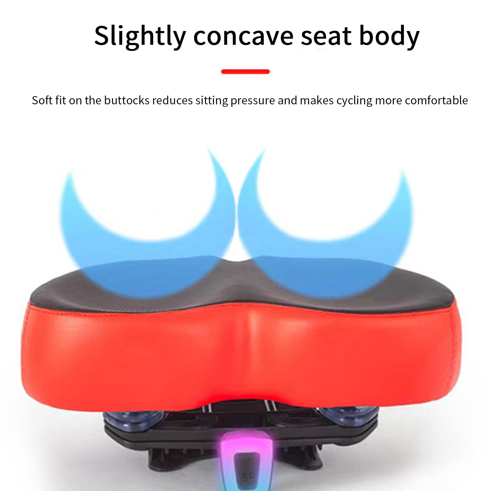 Selle de vélo épaisse sans nez surdimensionnée confortable et respirante