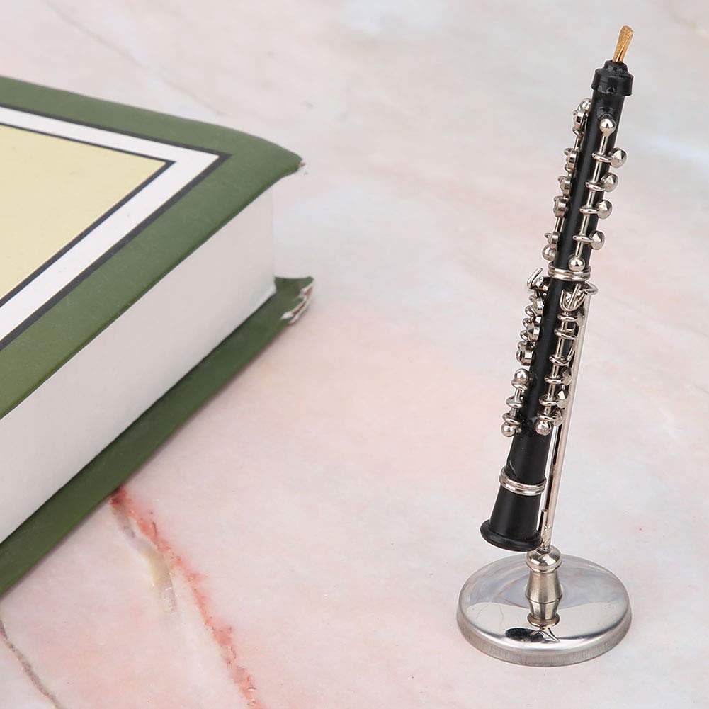 Hautbois miniature Instrument de musique miniature Modèle de hautbois Modèle d'instrument de musique Figurine de décoration de table Coffret d'anniversaire de Noël inclus