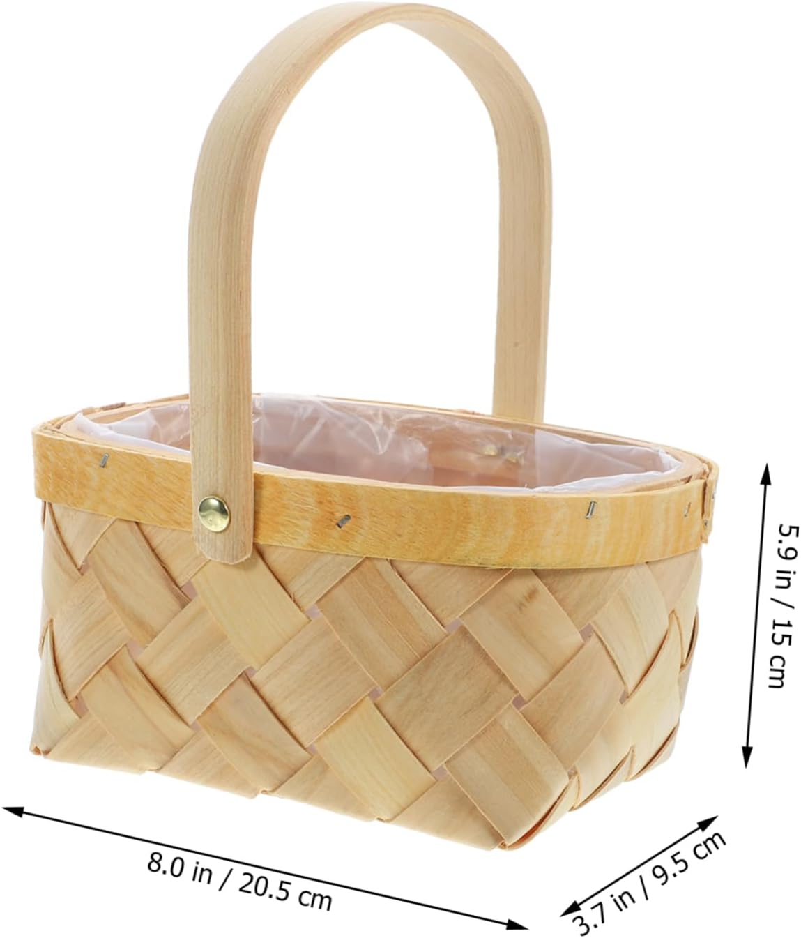 Rattan Woven Flower Basket with Ribbon for Bedroom Decoration image 3