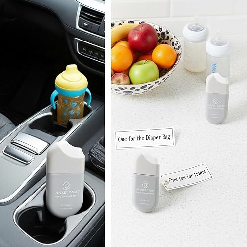 Miniatura 6 de Pocket Care  Paquete de 2 desinfectantes de manos perfumados de menta de 0.5 fl oz (0.5 fl oz) - Spray para manos sin alcohol  Desinfectante en
