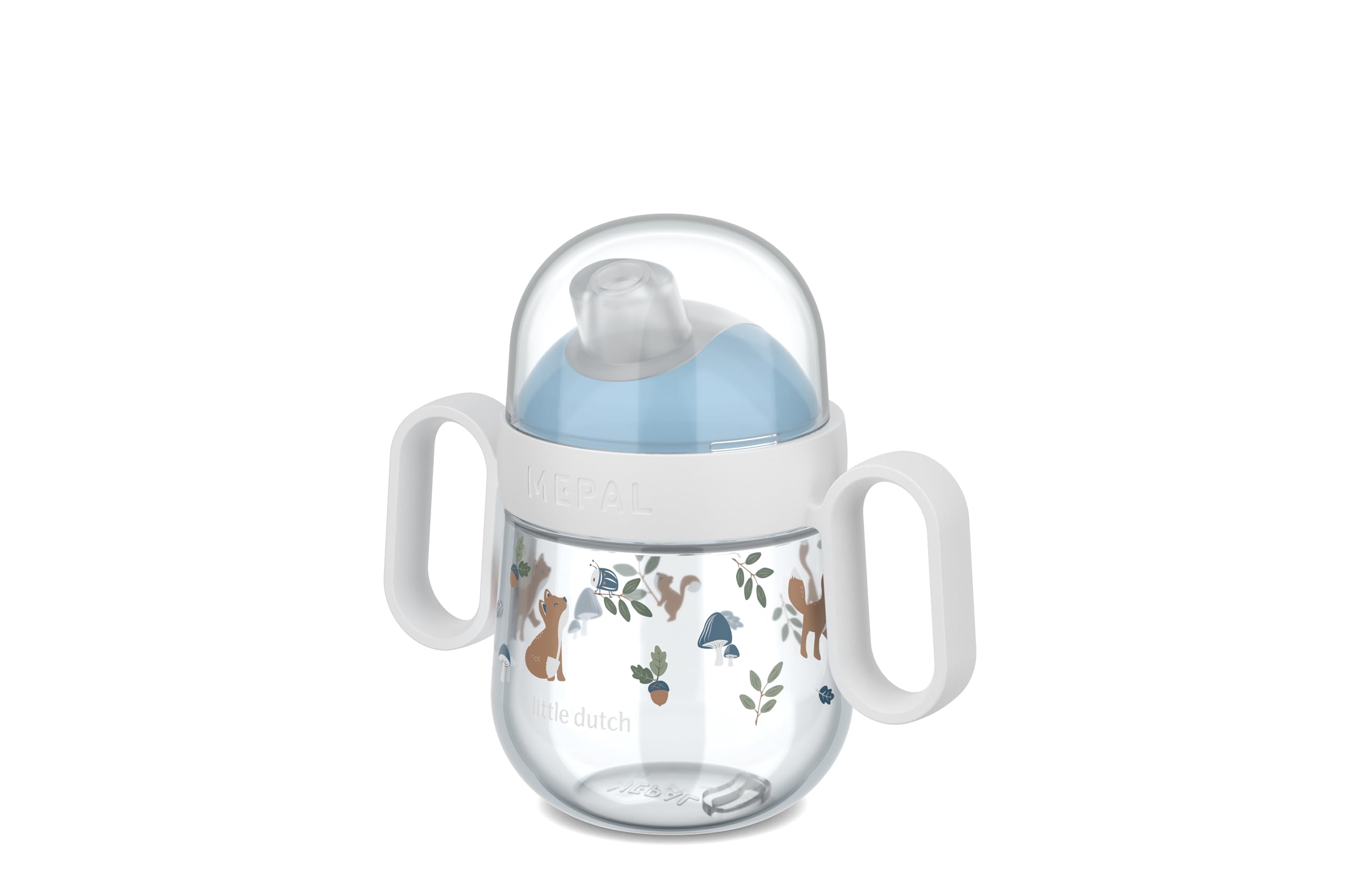 Mepal Forest Friends - Non-Spill Sippy Cup Mio Little Dutch - Leakproof - Clear Cap For On-The-Go Use - Easy-To-Hold Handles - Soft Drinking Spout - 200 Ml