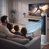 Ev Tipi Kule Tipi Vantilatör & Soğutucu – 70W Güçlü Hava Akışı, 3 Kademe Hız, 3L Su Tanklı Nemlendirici, 24 Saat Zamanlayıcı, Sessiz Çalışma (29 dB), Uzaktan Kumandalı, LCD Ekranlı