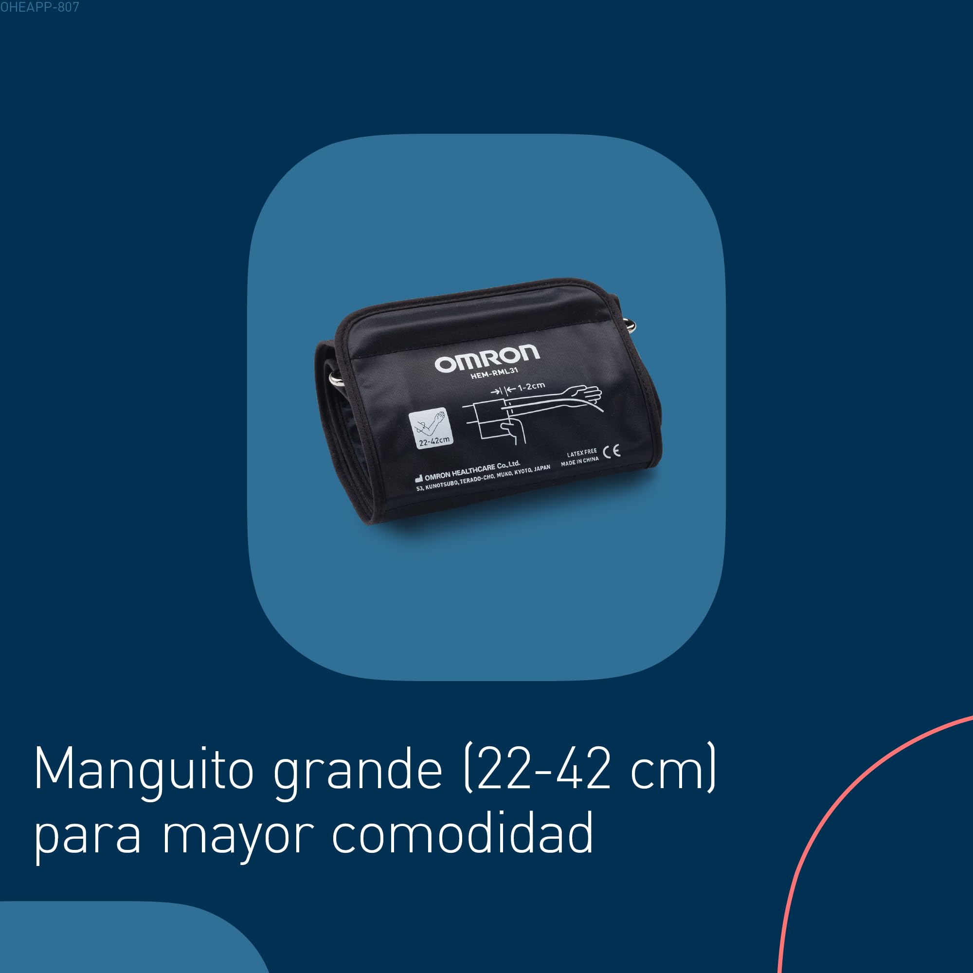 OMRON X2+ Connect - Tensiómetro de brazo - Indicador de hipertensión y detección de latido irregular - Conexión Bluetooth - Memoria de hasta 30 lecturas - Validado clínicamente-Garantía 5 años-22-42cm