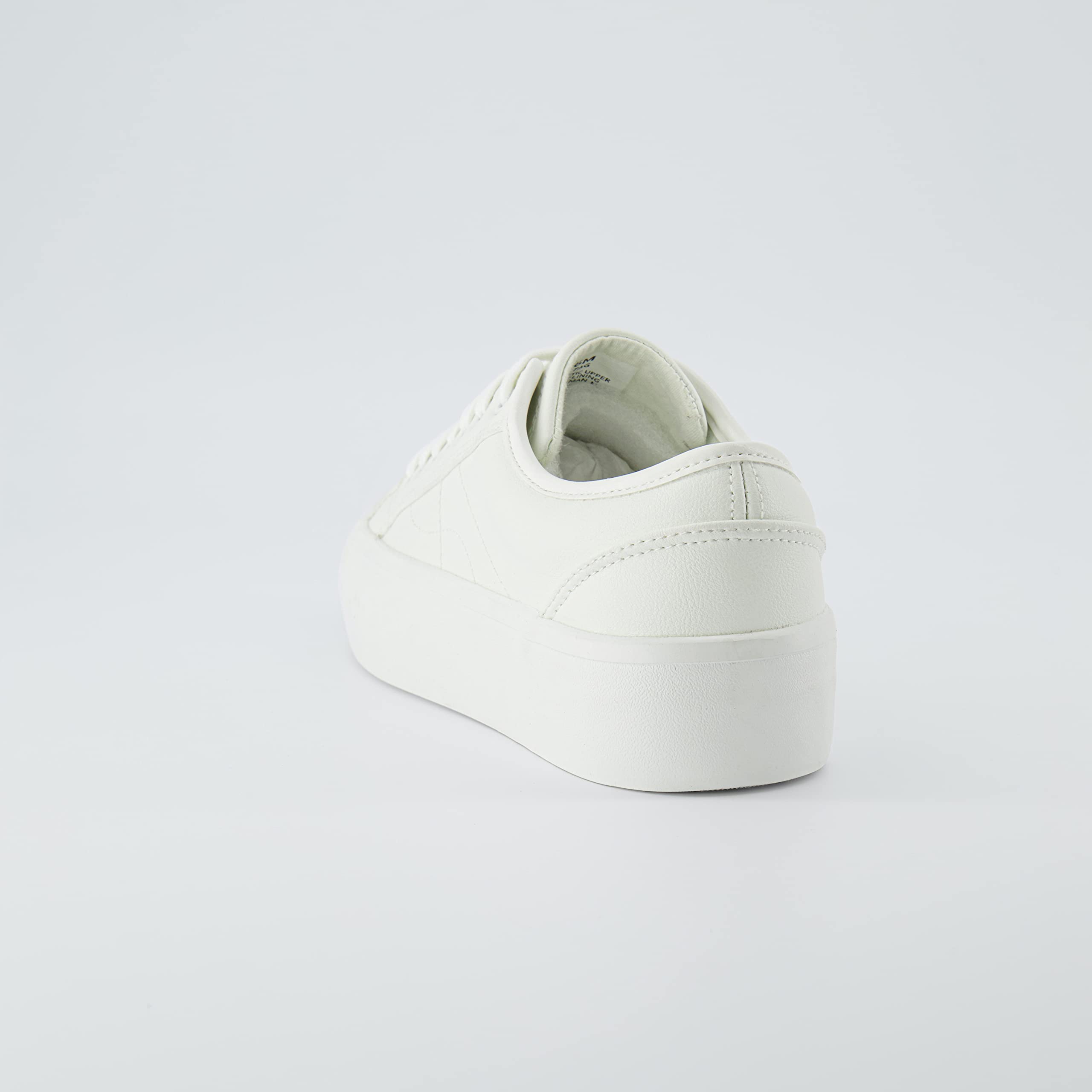 CUSHIONAIRE Zapatilla Deportiva de Lona con Parte Superior Baja y Espuma viscoelástica para Mujer, Blanco/Blanco 37 EU