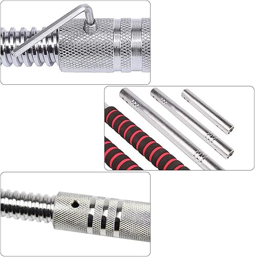 Miniatura 4 de BESPORTBLE - Barra de mancuernas para entrenamiento de fuerza (23.6in), color plateado