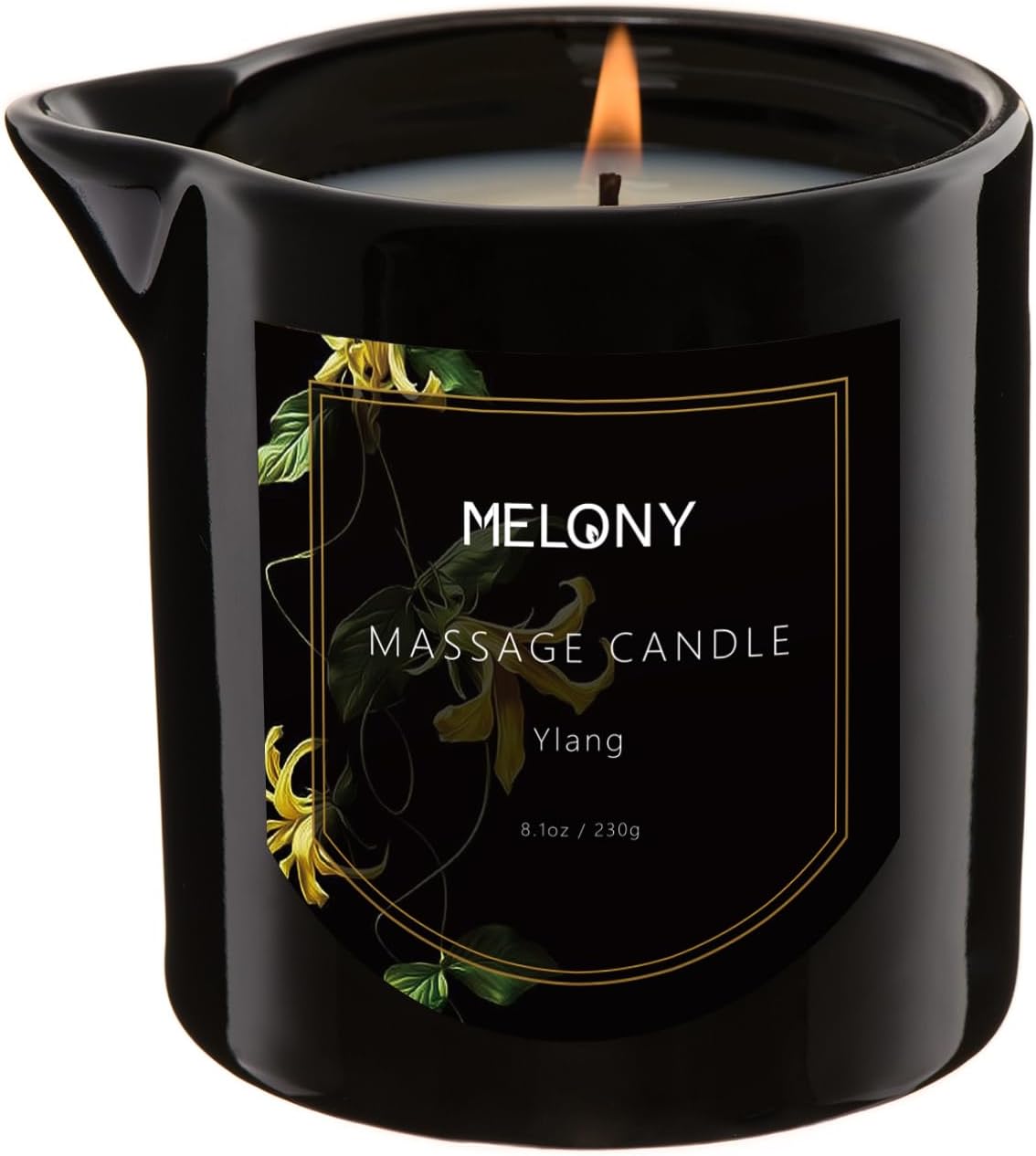MELONY Massage Candle | Gentle Softening for Nourished, Hydrated, Balanced Skin | 230 g / 8.1 oz (Ylang)