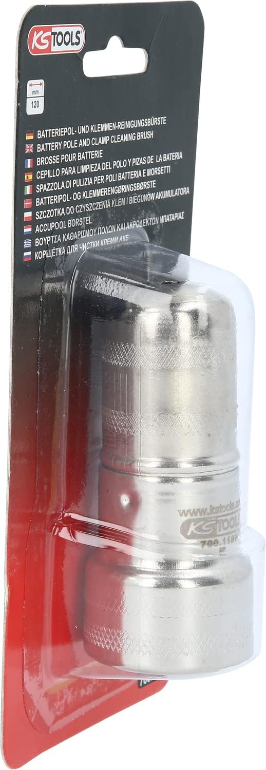 Battery pole terminal cleaning brush, 120mm