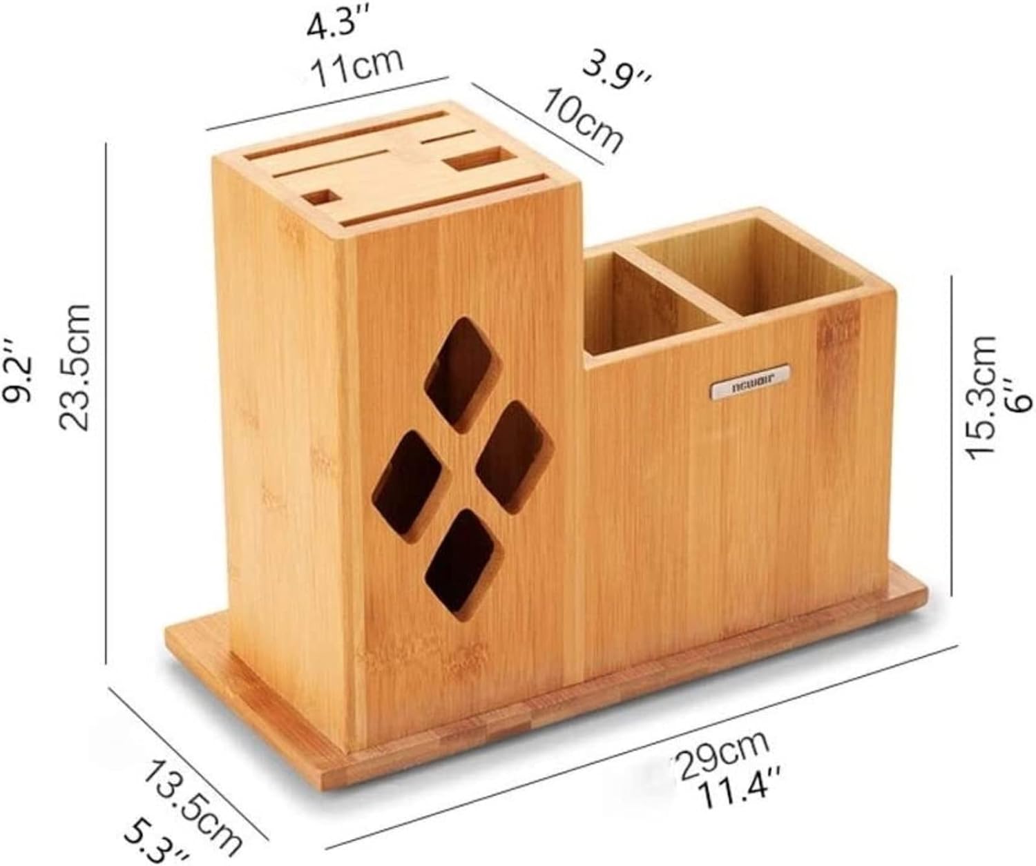 Kitchen Knife Holder Creatvie Knife Holder Multi Functional Bamboo Knife Rack Cutlery Display Stand for Kitchen Knofe Holder(A)
