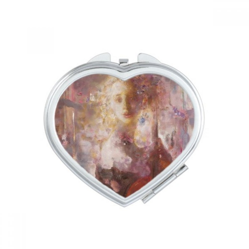 Miroir de maquillage xjj peinture à l'huile pour sac à main