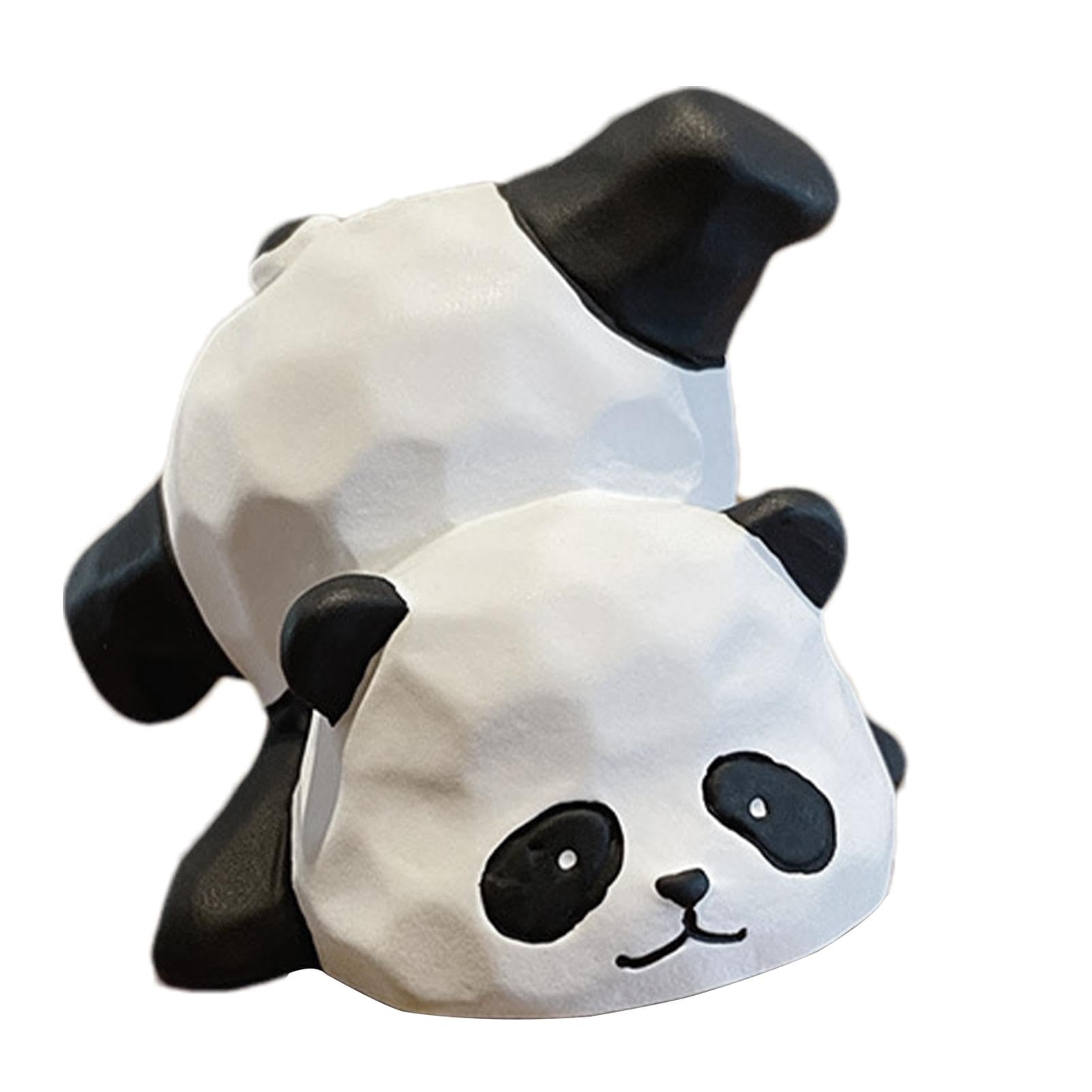 Amazon.co.jp: パンダデスクデコレーション | 動物樹脂小さな彫刻 
