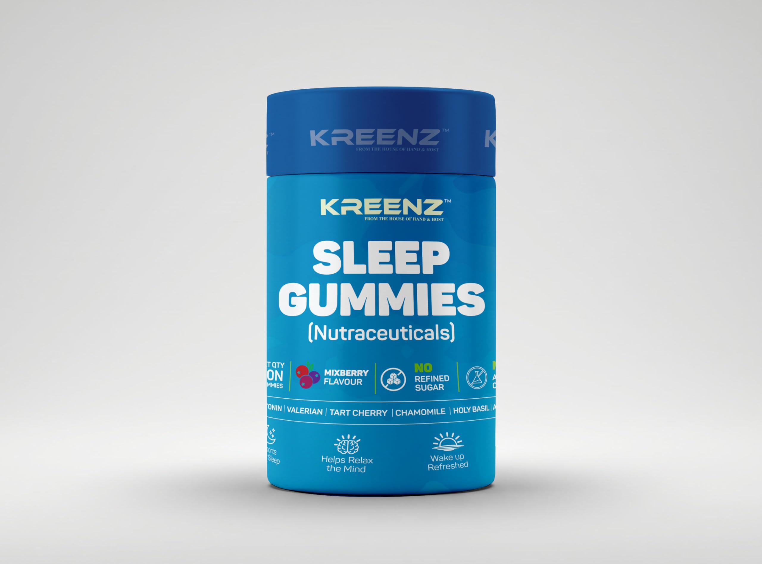 Sleep Gummies, Melatonin Blend with Ashwagandha & Valerian Root, Mixberry Flavour, No Refined Sugar, No Artificial Colours, 60 Gummies-image-7
