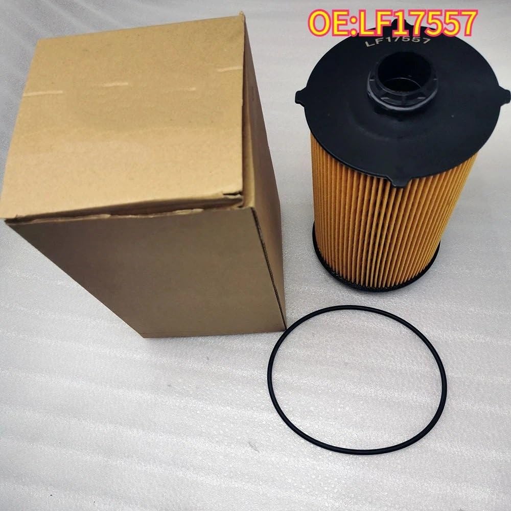 Filtro de Aceite para Coche Filtro de aceite motor Filtro de aceite compatible con LF17557. Elemento filtrante sin metal. Sustituye al filtro de lubricante.