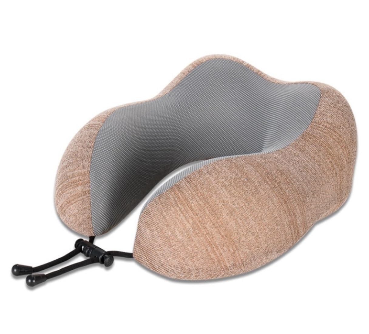 BJfhRH Travel Essential Flight Pillow Memory Foam Travel Neck Pillow Adjustable Knitted For Airplane Car Sleeping Rest(Bruin)