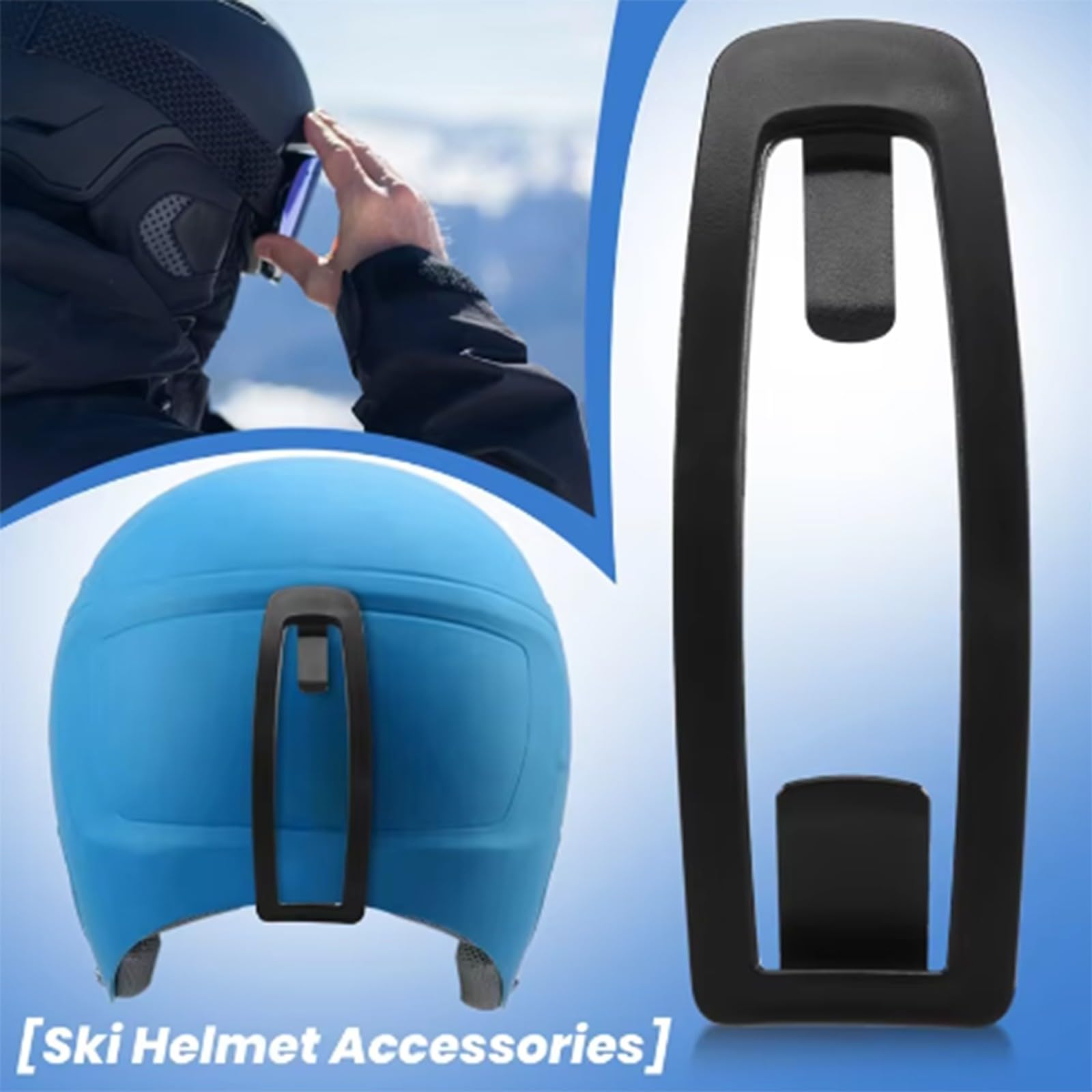 HUANGENG Ski Helmets Buckle ABS Ski Helmets Goggles Belt Clip Ski Helmets Accessories Easy to Use for Skiing Hobbyists