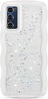 Vista 52 de ZTOFERA Funda protectora para Samsung Galaxy A14 4G/5G de 6.6", ondulada, con brillantina de estrella, poliuretano termoplástico transparente, suave