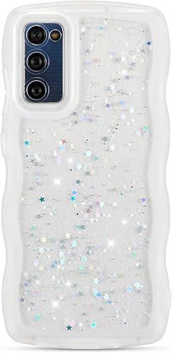 Miniatura 52 de ZTOFERA Funda protectora para Samsung Galaxy A14 4G/5G de 6.6", ondulada, con brillantina de estrella, poliuretano termoplástico transparente, suave