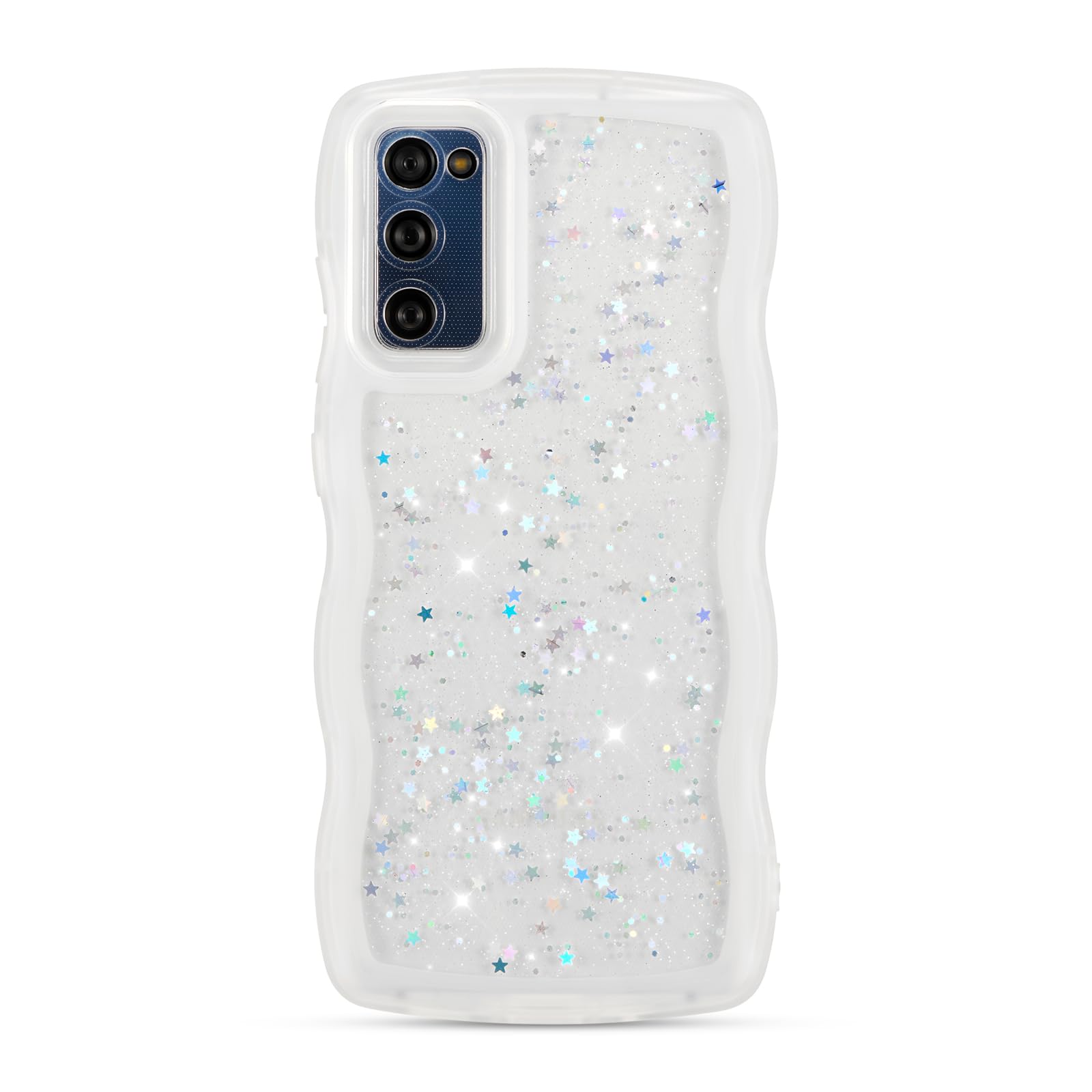 Coque Samsung S21 FE 5G jolie idée cadeau paillettes et étoiles